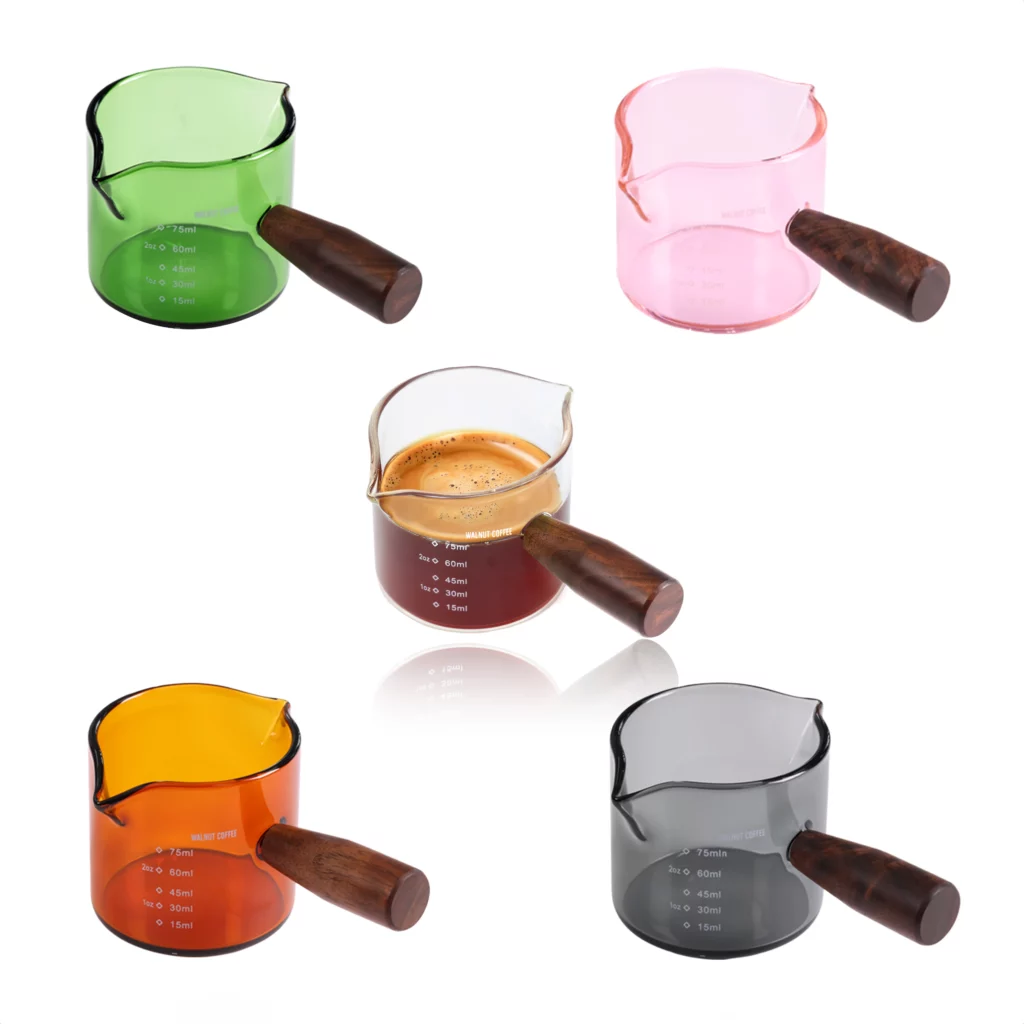 Handmade 3.5oz Espresso Shot Glass Double Spouts with American